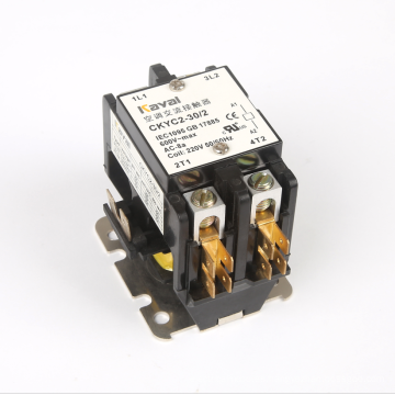 Contacto de 2 polos 30A / 40A plateado con terminal AC aire acondicionado contactor